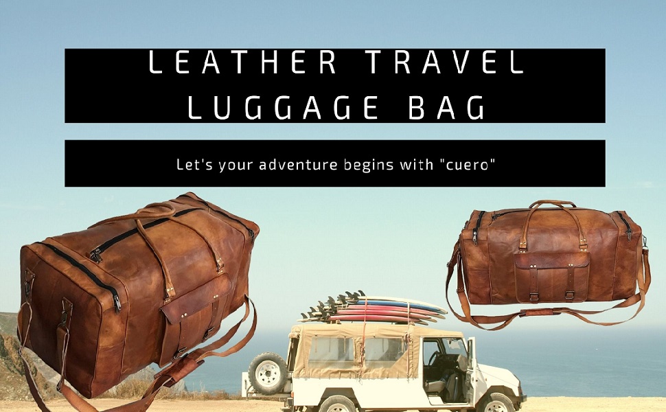 Large Leather 32 Inch Luggage Handmade Duffel