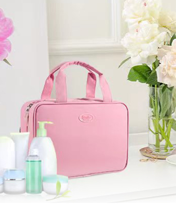 Pink toiletry bag
