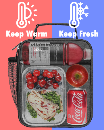 thermal insulated lunch bag for meals snacks